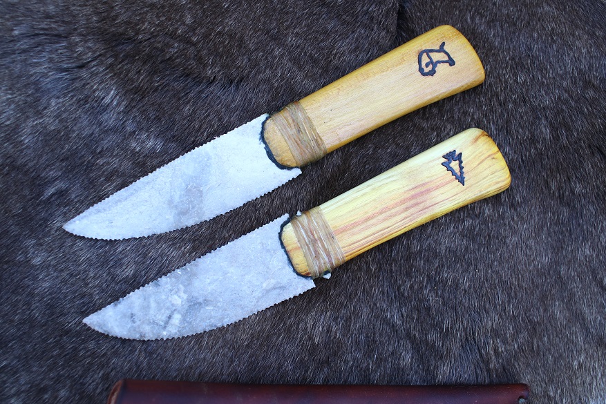 Stone Blade Knife Kit with Osage Orange Handle