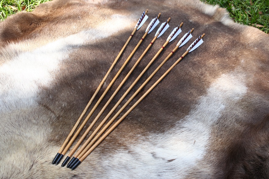 Archery Wooden Arrows with Turkey Feathers Field Points for Longbow Recurve  Bow