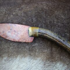 Coral & Dark Antler knife